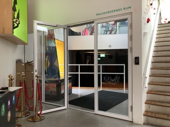 Børnekulturhus Ama´r - Mulighedernes Rum, værkstedet og cafeområdet
