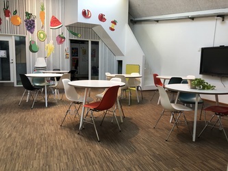 Børnekulturhus Ama´r - Mulighedernes Rum, værkstedet og cafeområdet