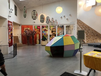 Børnekulturhus Ama´r - Mulighedernes Rum, værkstedet og cafeområdet