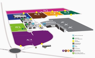 Billund Lufthavn -  Indgang og Parkering